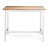 Mesa Alta de Madera Lacada en Blanco Mate con Tapa